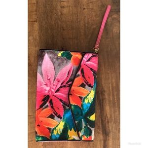 Kimchi Blue Tropical Floral Envelope Clutch Strap